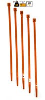 BuyCableTies 11" Standard Indoor Cable Ties - 50 lb Rated - Made in USA - Orange - 100 per bag
