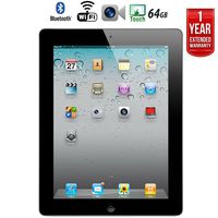 Apple iPad 2 MC916LL/A Tablet (64GB, Wifi, Black) 2nd Generation with 1 Year Extended Warranty - (Refurbished)