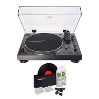 Audio-Technica AT-LP120XUSB Direct-Drive USB Turntable (Black) with Knox Gear Vinyl Record Cleaner Kit