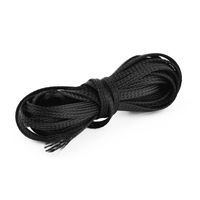 uxcell Nylon Flexible Wire Polyester Expandable Cable Sleeve 4.4M Long 9mm Width Black