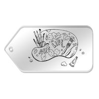Azeeda 10 x Large 'Art Life Paint Pallet' Clear Gift Tags (TG00050912)