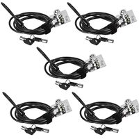 I3C Laptop Cable Lock Hardware Security Cable Lock Anti Theft Combination Lock for iPad Tablet Laptop MacBook and All Other Notebooks and Tablets (5pcs Black)
