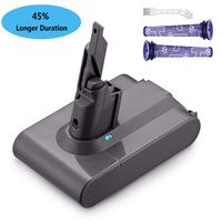 FirstPower 4.0Ah Dyson V7 Replacement Battery 21.6V Upgraded Li-ion Battery for Dyson V7 Motorhead Animal Trigger HEPA Car+Boat Absolute Handheld Vacuum Cleaners, 2 Filters & 1 Brush