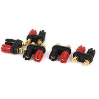 uxcell 5pcs Speaker Amplifier Terminal Dual Binding Post Banana Socket Connectors