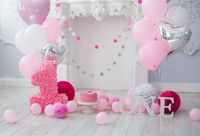 Leowefowa Vinyl 5X3FT Girls 1st Birthday Backdrop Cake Smash Backdrops for Photography Dessert Table Wallpaper Vinyl Photo Background Girls Room Decoration Paper Studio Props
