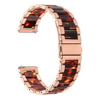 Galaxy Watch 42mm / Active 2 40mm 44mm Rose Gold Women Bands, TRUMiRR 20mm Stainless Steel & Resin Watchband Quick Release Strap Bracelet Wristband for Samsung Gear S2 Classic, Garmin Vivoactive 3