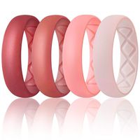 Egnaro Inner Arc Ergonomic Breathable Design, Silicone Wedding Ring for Women, Women's Silicone Wedding Band