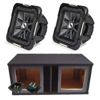 Kicker 11S15L74 Solobaric L7 Subwoofer Dual 15" Custom Vent Sub Enclosure Box