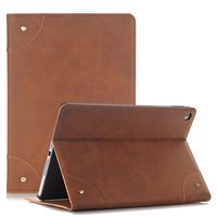 iPad case,Vacio Leather Screen Protective Luxury Book Style Folio Case Design Multi-Angle Viewing Stand Book Cover for Mini 4 -Light Brown