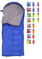 REVALCAMP Sleeping Bag for Cold Weather - 4 Season Envelope Shape Bags Great for Kids, Teens & Adults. Warm and Lightweight - Perfect for Hiking, Backpacking & Camping. Color: Blue - Right Zip