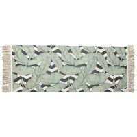 Muranba Color Geometric Wear-Resistant Pure Cotton Woven Tassel Non-Slip Mats Carpets (S, D)