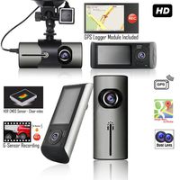 Indigi XR300 2.7" TFT Dash Cam DVR + Dual Wide Angle Lens Security Record + Motion Sensor + GPS Module