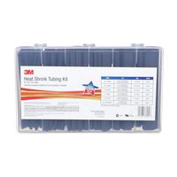 3M(TM) Heat Shrink Tubing Assorted Black Kit FP-301-Black, (Pack of 102)