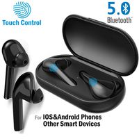 Touch Control Bluetooth 5.0 Earbuds - LarKoo Wireless Headphones Bluetooth Headset Earphones Siri Next/Prior Song Control for iOS,Android Other Smart Devices