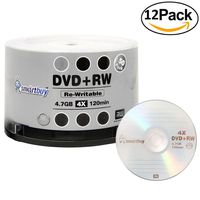 600 Pack Smartbuy Blank DVD+RW 4X 4.7GB 120Min Logo Rewritable DVD Media Disc