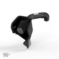 K&N Cold Air Intake Kit with Washable Air Filter:  2009-2019 Dodge/RAM (1500, 2500, 3500, 1500 Classic) 5.7L V8, Blackhawk Finish w/ dry black filter, 71-1561