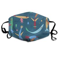 YUIOP Colorful Fish Printed Mask Neutral Mask for Men and Women Polyester Dust-Proof Breathable Mask