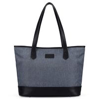 Plambag 15.6" Laptop Tote Bag, Women's Lightweight Water Resistant Shoulder Bag(Gray)