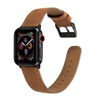 NXDA Leather Replacement Wrist Strap Strap Bracelet for Apple Watch Series 4 44mm Watch Strap (Brown)