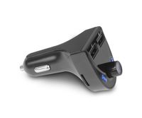 Aluratek Bluetooth Car Audio Receiver and FM Transmitter with Mic for Hands-Free Calls (ABF01F)