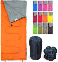 REVALCAMP Lightweight Orange Sleeping Bag Indoor & Outdoor use. Great for Kids, Youth & Adults. Ultralight and Compact Bags are Perfect for Hiking, Backpacking, Camping & Travel.