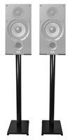 Pair Black 37" Steel Speaker Stands for ELAC Debut 2.0 B6.2 Bookshelf Speakers
