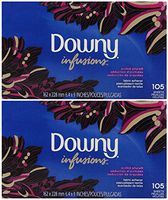Downy Ultra Infusions Orchid Allure Sheet Fabric Softener, 105 Count (Pack of 2)