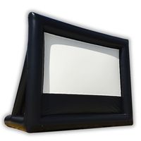 16'x9' Inflatable Movie Screen No Wrinkle Lycra Screen Backyard Home Cinema; Light Weigt,Strong,Durable for 3-6 Years; NO Blower