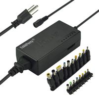 TekkPerry 96W Universal Laptop AC Power Adapter Charger with 10 Adapters 8 Neddle Tips 12V-24V Compatible with Notebook Acer Asus Toshiba Dell Lenovo IBM HP Samsung Sony Gateway Fujitsu LCD DVD