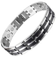 Bio Magnetic Bracelet for Men All Sizes Magnetic Therapy Bracelet Healing Health Bracelet Arthritis Joint Wrist Magnetic Wristband +Gift Box-ARM (9.5 in)