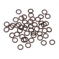 uxcell Fluorine Rubber O Rings, 6mm OD, 4mm Inner Diameter, 1mm Width, Seal Gasket Brown 50Pcs