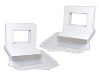 Golden State Art Pack of 50 8x10 White Picture Mats Mattes with White Core Bevel Cut for 5x7 Photo + Backing + Bags