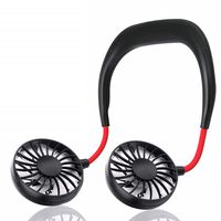 GERRNBOLO Hand Free Personal Fan,Handheld Fan 180° Rotation Headphone Design Wearable Neckband Fan Necklance Fan Cooler Fan with Dual Wind Head for Traveling Outdoor Office Room