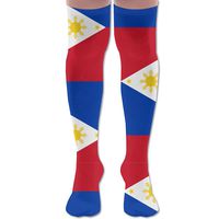 Flag Of The Philippines.svg Compression Socks Soccer Socks Knee High Sock Tall 25.5" For Running,Medical,Athletic,Edema,Diabetic,Varicose Veins,Travel,Pregnancy,Shin Splints,Nursing