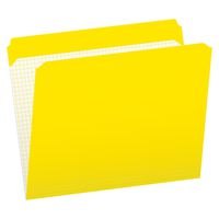 Pendaflex Color File Folders with Interior Grid, Letter Size, Yellow, Straight Cut, 100/BX (R152 YEL)
