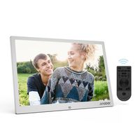 Andoer Digital Photo Frame, 12inch HD LED Digital Picture Frame 1280 800 Wide Screen High Resolution Support 1080P Video/Music/Calendar Shuffle Play Aluminum Alloy with Remote Control Birthday Gift