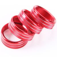 Red Air Condition Switch Knob Cover Trim for Ford F150 F-150 2016 2017