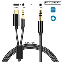 2 in 1 USB C to 3.5mm Aux Audio Cable, Aproo Type C to 3.5mm Car Aux Cord for Google Pixel 3/3XL/2/2XL/3a/3aXL, Galaxy Note 10/10+, OnePlus 6T/7/7 Pro,iPad/Macbook Pro, Moto, Xiaomi and More (1.2m)