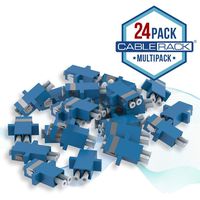 CableRack LC to LC Coupler Female to Female Multimode Duplex Fiber Optic Coupler (24 Pack)