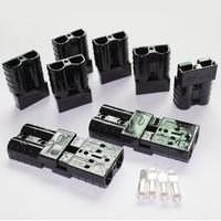 X-Haibei 10 (5 Pair) 50 Amp Battery Quick Connector Kit 8 Awg Plug Connect Disconnect Winch Trailer Black