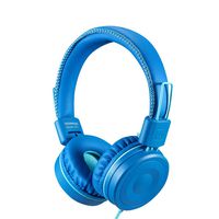POWMEE M1 Kids Headphones Wired Headphone for Kids,Foldable Adjustable Stereo Tangle-Free,3.5MM Jack Wire Cord On-Ear Headphone for Children (Azure)