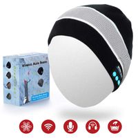 Sunnywoo Bluetooth Beanie Hat, Wireless Smart Headphone Premium Knit Cap with Speaker & Mic, Unisex Headset Musical Cap for Outdoor Sports