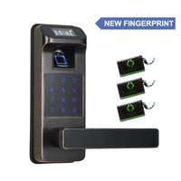 Newest Fingerprint and Touchscreen Keyless Smart Lever Door Lock for Office Home, 2020 New Model (Aged Bronze)