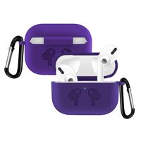 RUOQINI Compatible for Airpods Pro Case,Soft Silicone Protective Cover - Purple