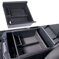 JDMCAR Center Console Organizer Compatible with Toyota 4Runner （2010-2019 2020）, Insert ABS Black Materials Tray, Armrest Box Secondary Storage