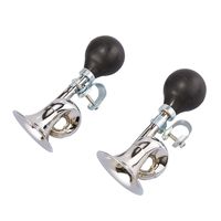 Allpdesky 2 Pack Bugle Horn, Retro Clown Horn, Kids Bike Horn, Classic Vintage Metal Twist Loudspeaker Siren Hooter Snail Air Horn for Vehicles Bicycles Golf Cart