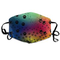 Hateone Unisex Unique Mouth Mask - Cute Dog Paw Graphics Polyester Anti-dust Masks - Fashion Washed Reusable Face Mask for Outdoor Cycling