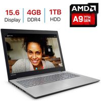 Newest Premium Lenovo IdeaPad 320 15.6-inch HD Display Laptop PC (7th Gen AMD A9-9420 Processor 3.0GHz, 4GB DDR4, 1TB HDD, 802.11ac WiFi, HDMI, Bluetooth, Webcam, DVD±RW, Windows 10-Platinum Grey)