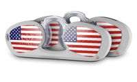 Decal Style Vinyl Skin Wrap 2 Pack for Nooz Glasses Rectangle Case USA American Flag 01 (NOOZ NOT INCLUDED) by WraptorSkinz