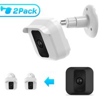 MASCARRY Blink XT Home Security Camera Wall Mount Bracket ， Weather Proof 360 Degree Protective Adjustable Indoor and Outdoor Mount Cover Case for Blink XT Camera (White(2 Pack))